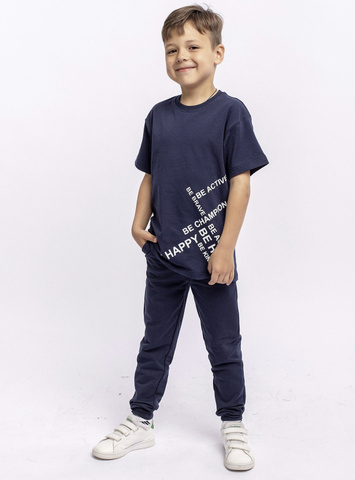 0019_С22 Брюки спортивные, синий