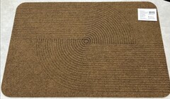 Коврик придверный влаговпитывающий Спираль Лазер без канта коричневый