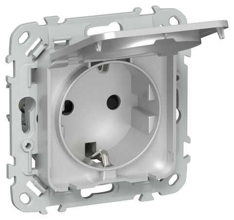 FLITE Роз. с з/к/ш кр б/к 16А IP44 РСшкр11-1-44-ФлА ал. IEK