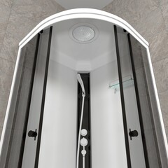 Душевая Кабина Triton Грэй-Вайт 90*90 А (ПД31) тонированное стекло