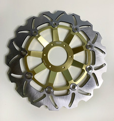 Передние тормозные диски ARASHI для Honda CBR F4 99-00/VFR 800 98-13/XL1000V, золотые