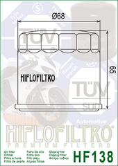 Фильтр масляный Hiflo Filtro HF138C