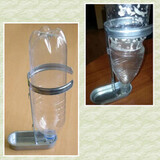 Поилка под бутылку из оцинкованной стали, кольцо металл