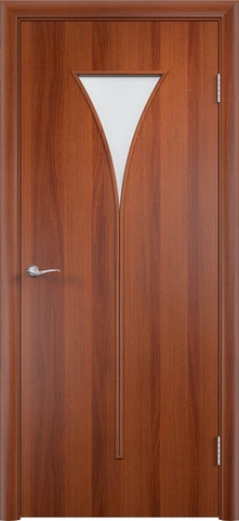 Дверь Сибирь Профиль Рюмка (С-4), цвет итальянский орех, остекленная