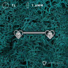 Штанга Love Mini Crystal Б/Р 1.6мм