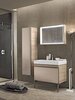 Зеркало с подсветкой Geberit Citterio: B=118.4см, H=58.4см, Бежевый дуб / Меламин, древесная структура