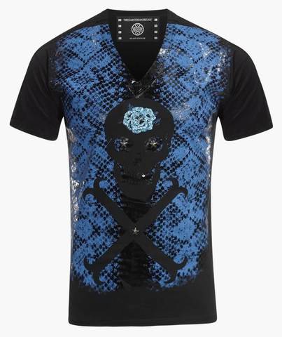 The Saints Sinphony | Футболка мужская BLUE PYTHON SKULL TS2945 перед