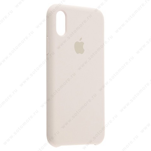 Накладка Silicone Case для Apple iPhone XS светло-серый