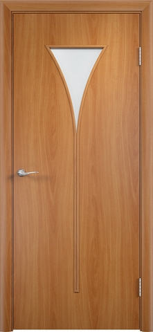 Дверь Сибирь Профиль Рюмка (С-4), цвет миланский орех, остекленная