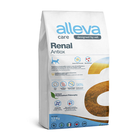 Сухой корм Alleva Adult Renal - Antiox при заболеваниях почек у кошек 1,5 кг (Ренал Аллева)