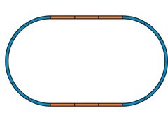 Стартовый набор с тепловозом BR 119 DR и 3-мя полувагонами Eal, рельсы на подложке