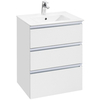 Roca A857404806 The Gap Тумба под умывальник подвесная, 3 ящика, 585х741х453 мм, Белый глянец