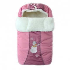 Конверт меховой "Снежинка" (голубой)