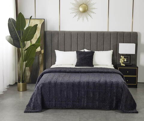 Плед 210х230 Sofi De MarkO Теодор антрацит