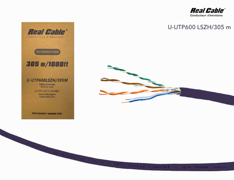 Real Cable U-UTP600-LSZH/305M, кабель CAT6 в катушке