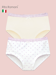 5656 Набор из 2 трусов из хлопка/ Set of 2 cotton slips/ Set di 2 slip di cotone
