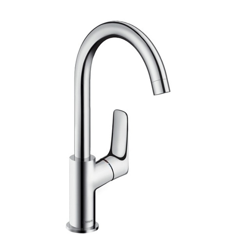 Смеситель для раковины с высоким изливом и донным клапаном Hansgrohe Logis 71130000