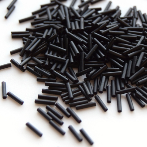 SLB-0401F Стеклярус тонкий 6мм Миюки/Miyuki Slender bugles Black Matted