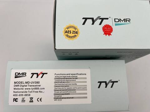 Цифровая радиостанция TYT MD-UV390 DMR AES 256 ip67 10 Ватт / PRIZMA model Z3