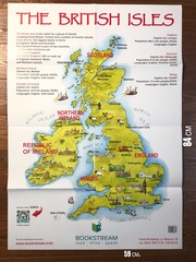 The British  Isles (Плакат карта Великобритания) А1