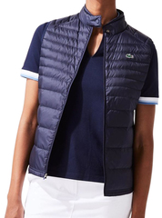 Женская теннисная жилетка Lacoste Women's SPORT Water-Resistant Quilted Technical Golf Vest - navy blue