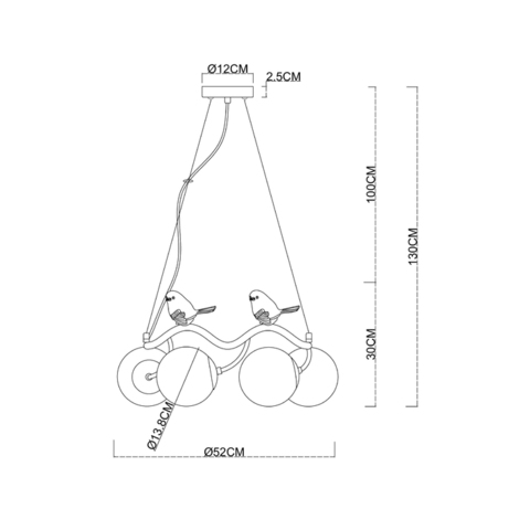 Подвесная люстра Arte Lamp CAMOMILLA A9712LM-6SG