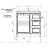 Aquanet 241672 Тумба Амели 90 1 фасад 3 ящика (241672)