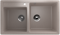 ULGRAN U-200  Двухсекционная мойка с отверстием под смеситель