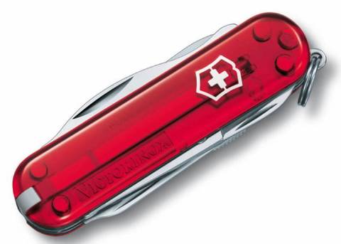 Нож-брелок Victorinox Classic, 58 mm Manager Ruby (0.6365.T)
