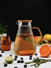 Стеклянный кувшин для горячих и холодных напитков, 1,8 литра