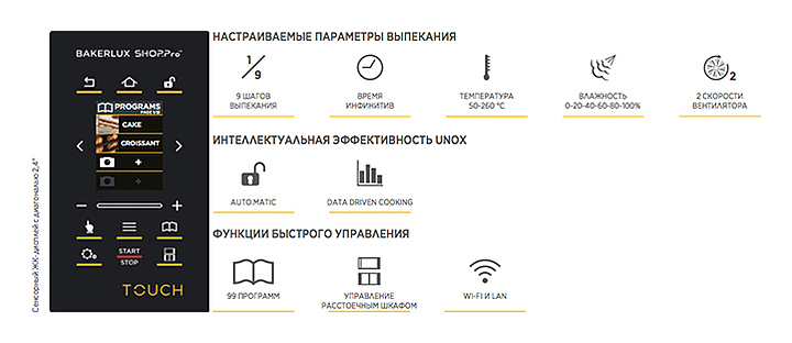 Конвекционная печь Unox XEFT-06EU-ETRV с пароувлажнением