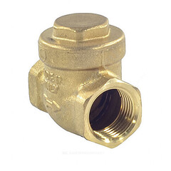 Клапан обратный латунь поворотный N5 Ду 20 Ру16 Тмакс=110 оС ВР 3/4" заслонка латунь+NBR Giacomini N5Y004