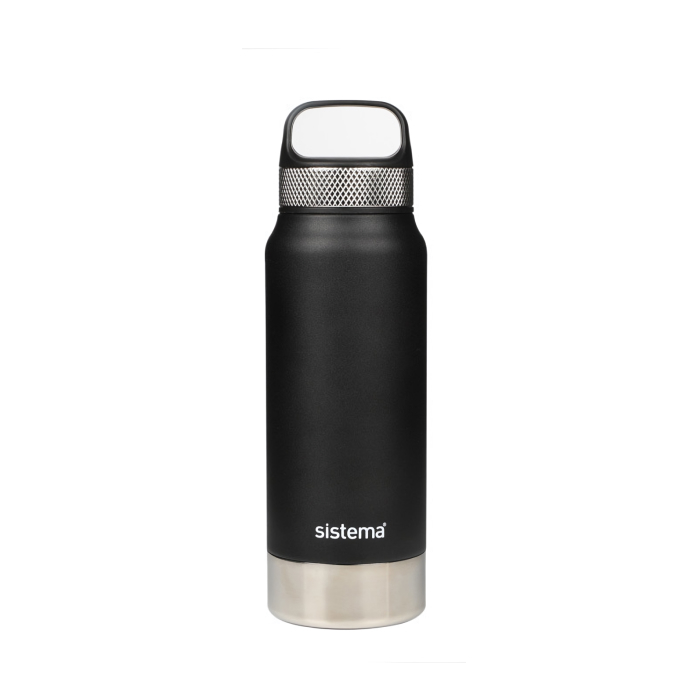 Термобутылка Sistema "Hydrate" 650 мл, цвет Черный