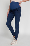 Утепленные джинсы для беременных (SLIM) 13185 т.синий