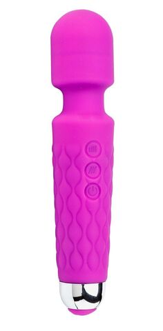 Фиолетовый перезаряжаемый wand-вибратор - 20,5 см. - Devi Devi toy DT-8010