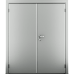 Купить Влагостойкая двустворчатая дверь серая глухая