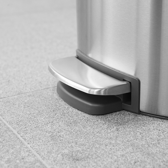 Мусорный бак FlatBack+ (30л), Стальной матовый (FPP), арт. 482007 - фото 3