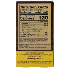 Now Foods, Ellyndale Naturals, Keto Coconut Infusions, безлактозный ароматизатор масла, 3 пакетика, 15 мл (0,5 жидк. унции) каждый