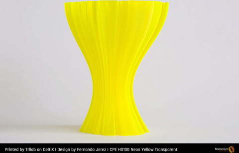 Пластик для 3D-принтера Fillamentum CPE HG100 Neon Yellow Transparent
