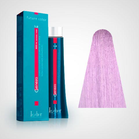 Крем-краска для волос с протеинами шелка 10.12U (10/UV) Ультра светлый фиолетовый блонд GENEZA Le Cher Professional 100 мл