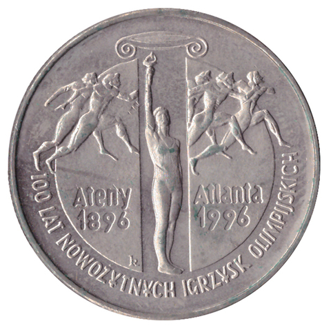 2 злотых 100 лет Олимпийским играм современности 1896-1996 (Спорт) 1995 год, Польша. UNC