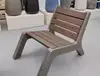 Кресло для костровой зоны CONCRETIKA C-Lounge (павловния)