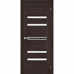 Купить Межкомнатная дверь экошпон Bravo-30 Wenge Melinga стекло белое