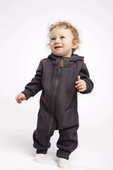 Комбинезон из футера утепленный (графит) открытые ножки