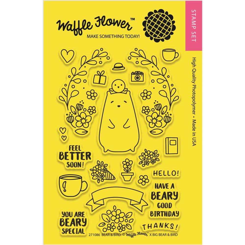Набор штампов Waffle Flower Crafts Clear Stamps - Bear & Bird