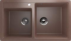 ULGRAN U-200  Двухсекционная мойка с отверстием под смеситель