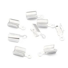 Концевик зажим, р. 6х3 мм, ~200 шт, св. никель