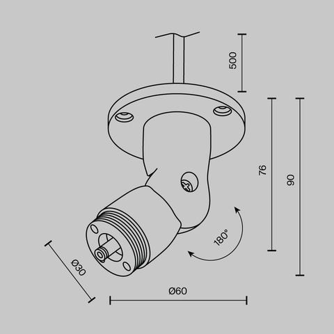 Комплектующие для систем освещения с токоведущими элементами Maytoni Accessories for system shelf C027CS-P-B