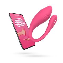Розовое интерактивное виброяйцо Aria - 