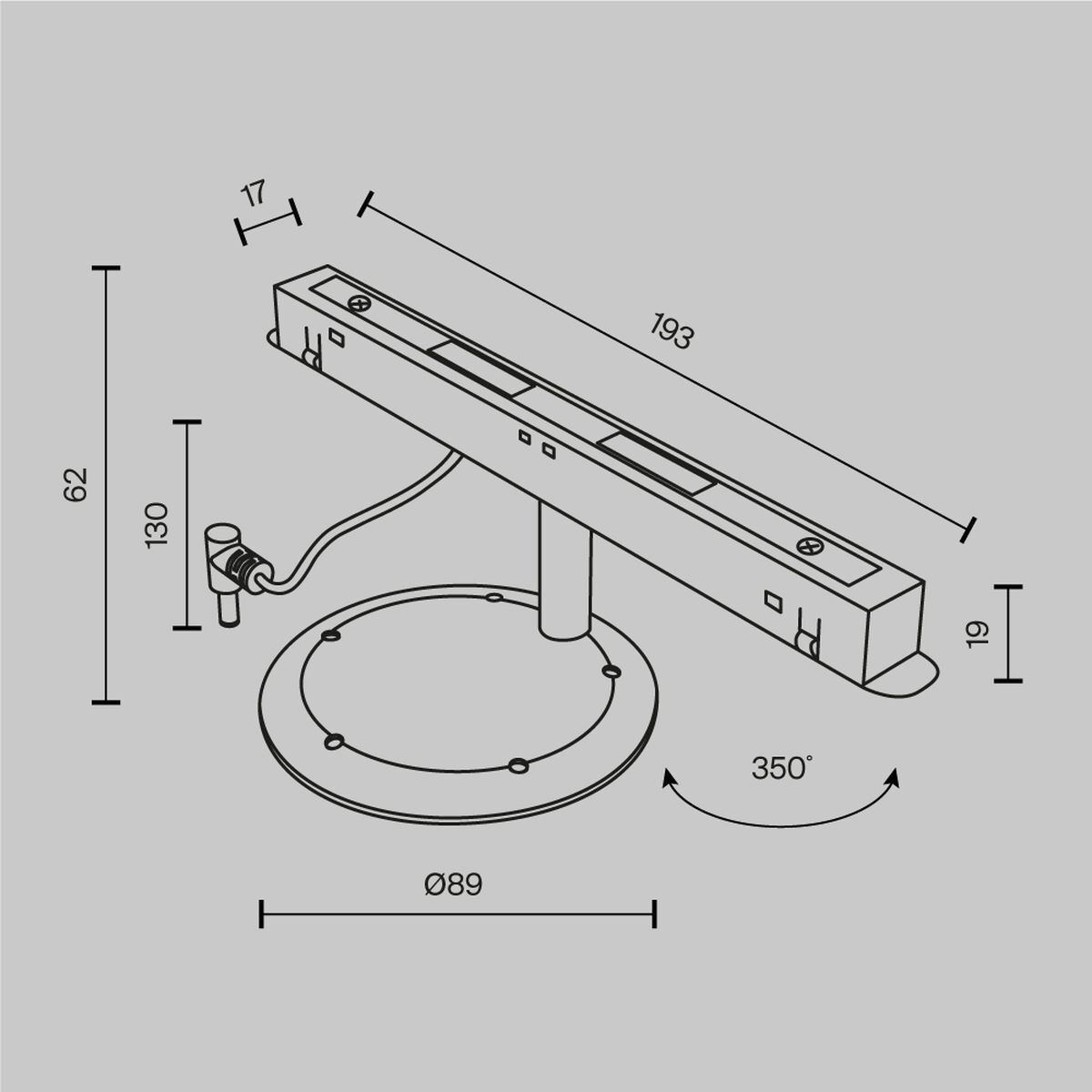 Коннектор для Яндекс Станции Мини Maytoni Exility TRA034CVC-B